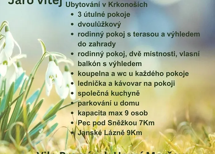 Vila Praminek Ubytovani Krkonose Blizko Pece 3* Horní Maršov